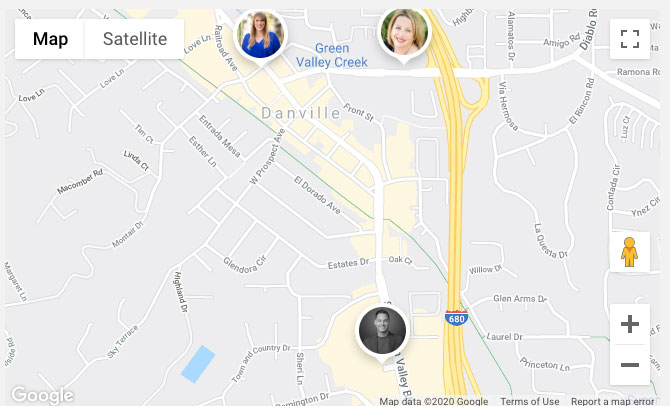 Danville real estate agent map